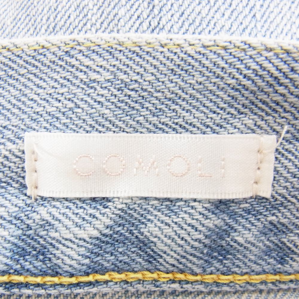 COMOLI コモリ 21SS T01-03012 USED加工 デニム 5Pパンツ インディゴブルー系 2【新古品】【未使用】【中古】