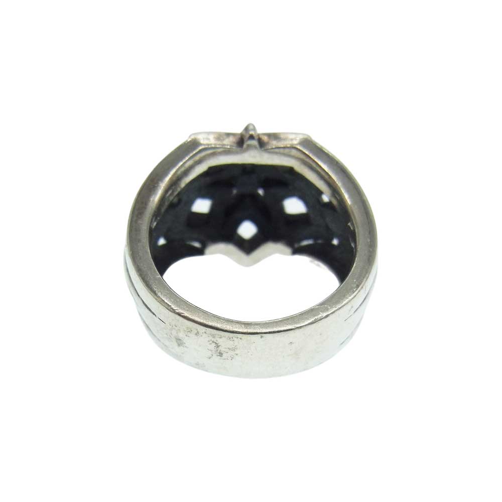 A&G エーアンドジー ギャランティ付属 ダブルスター リング シルバー系 14号【中古】