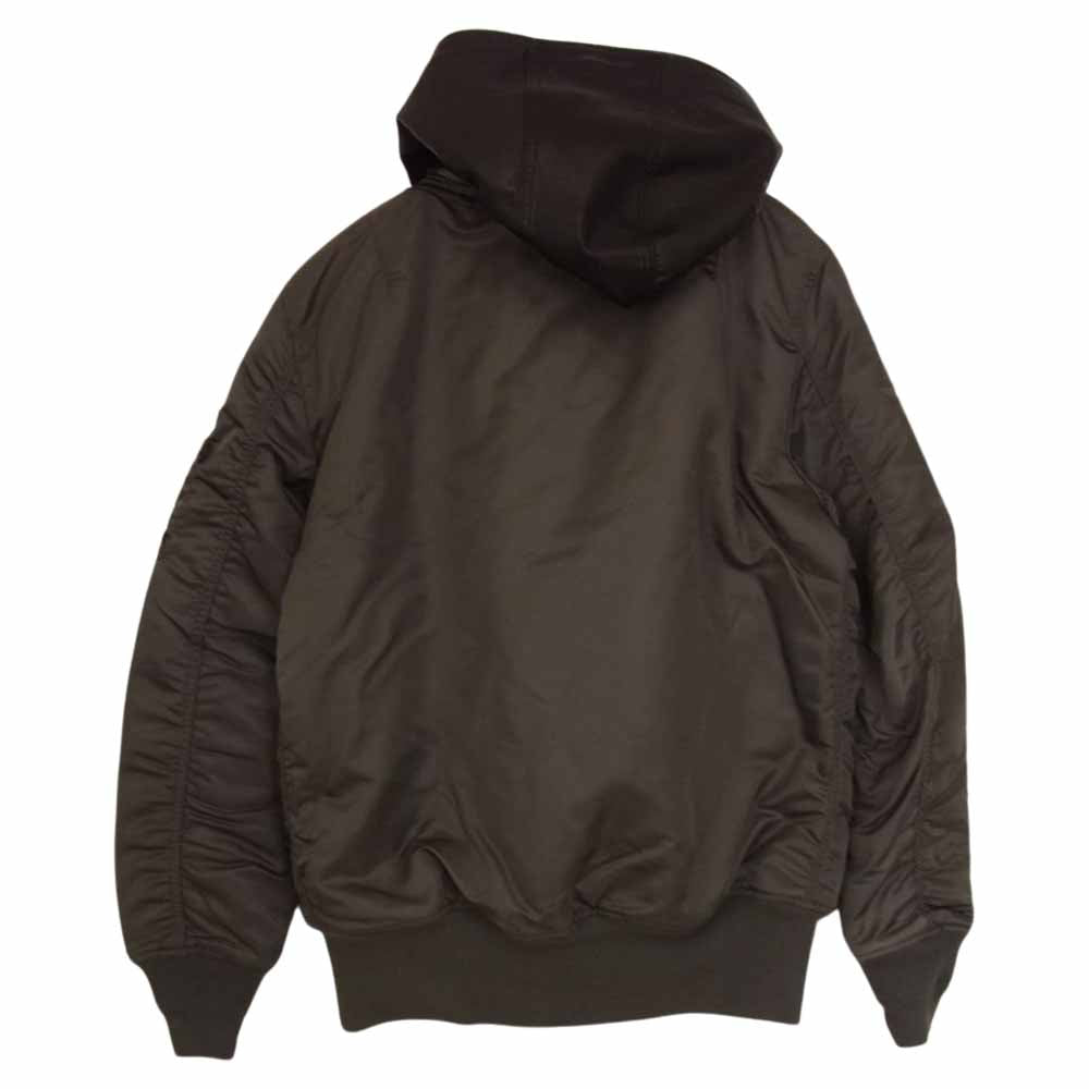 ISAMUKATAYAMA BACKLASH イサムカタヤマバックラッシュ x ALPHA INDUSTRIES ALP-01 REVERSIBLE MA-1 アルファ 着脱可能レザーフード リバーシブル ブルゾン グレー系 M【極上美品】【中古】
