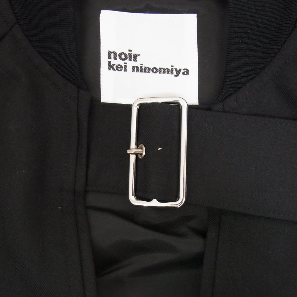 ノワール ケイニノミヤ コムデギャルソン 19AW 3Z-J003 フロントベルト ショート丈 ウール ボンバー ジャケット ブラック系 M【中古】