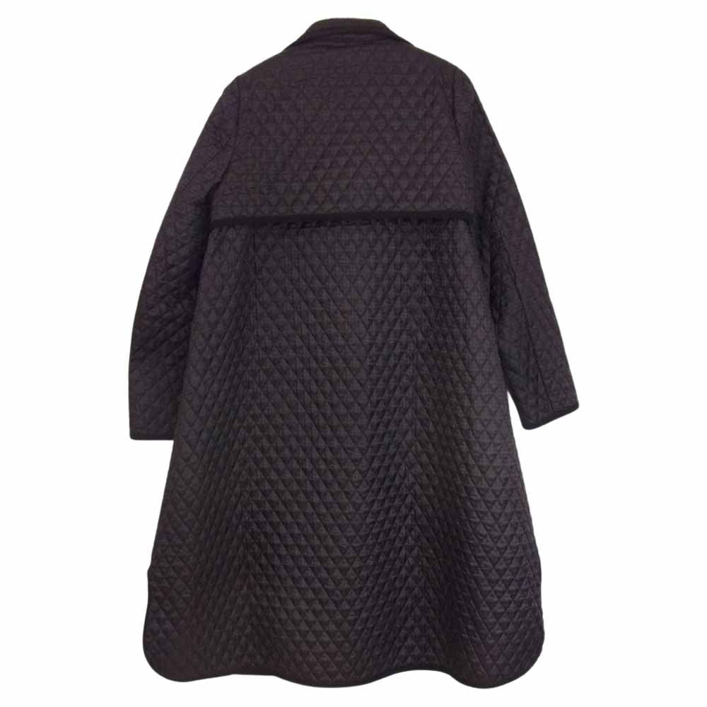 ノワール ケイニノミヤ コムデギャルソン 19AW 3D-C013 包みボタン キルティング Aライン コート  ブラック系 S【中古】