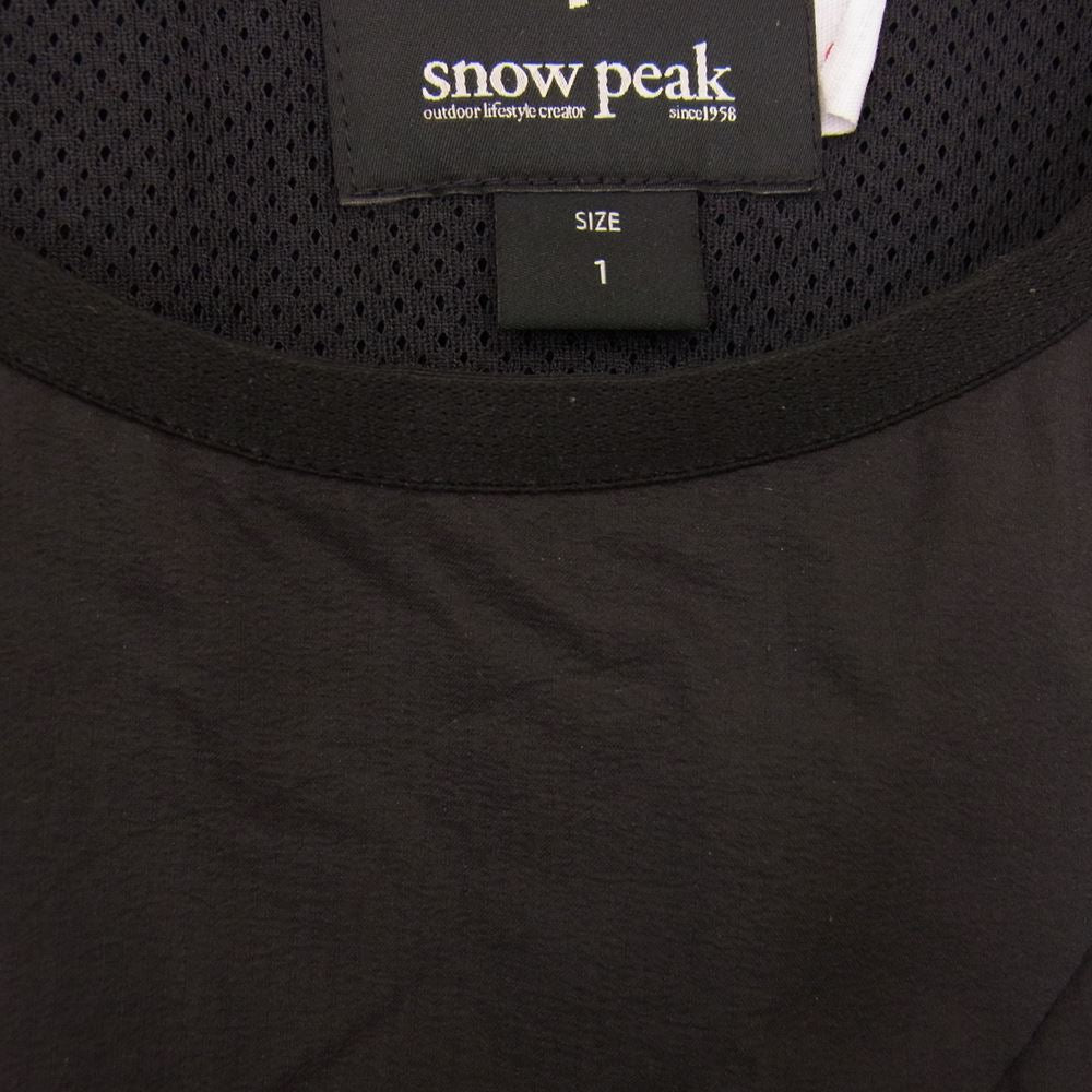 snowpeak スノーピーク SW-18SU002 インサレーション ハーフスリーブ トップス ブラック系 1【中古】