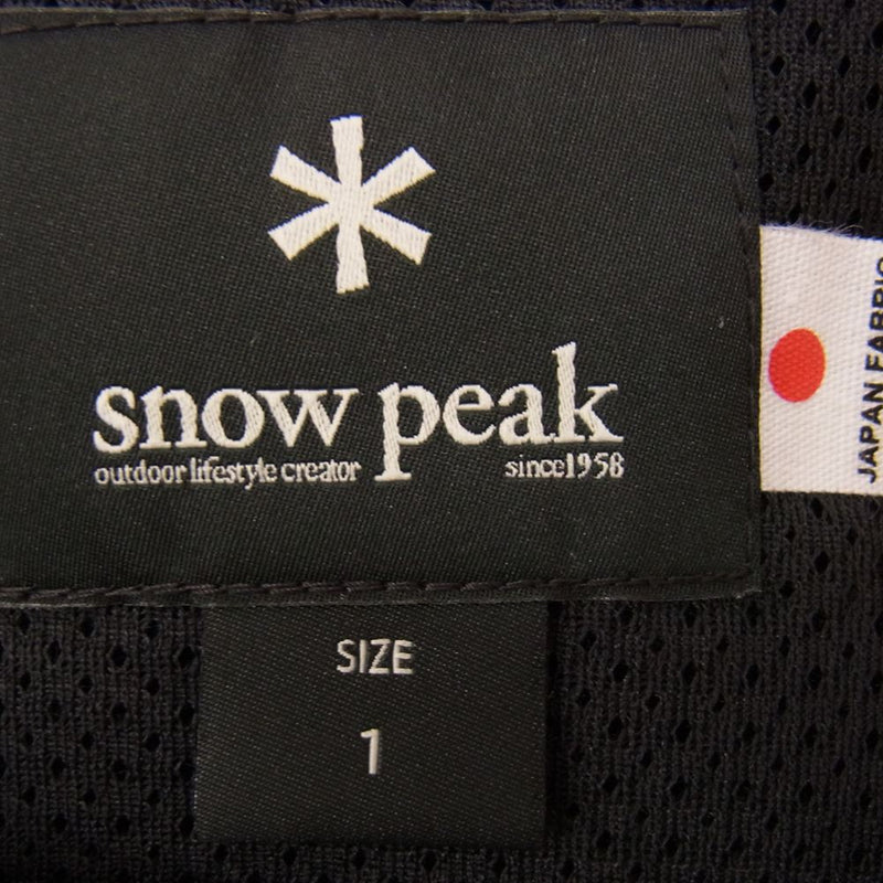 snowpeak スノーピーク SW-18SU002 インサレーション ハーフスリーブ トップス ブラック系 1【中古】