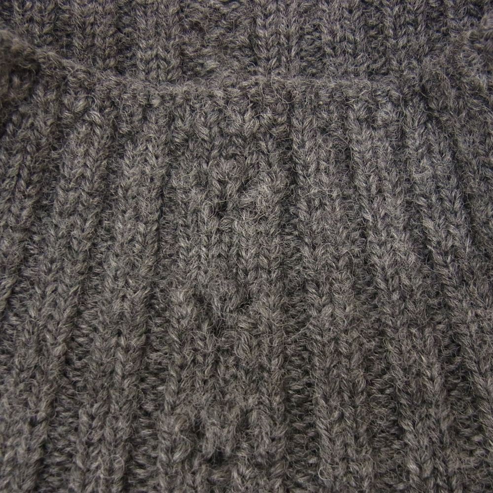 tao COMME des GARCONS タオ コムデギャルソン TJ-N033 AD2022 ウール 透かし MIX ハイネック ニット ポンチョ グレー系 M【新古品】【未使用】【中古】