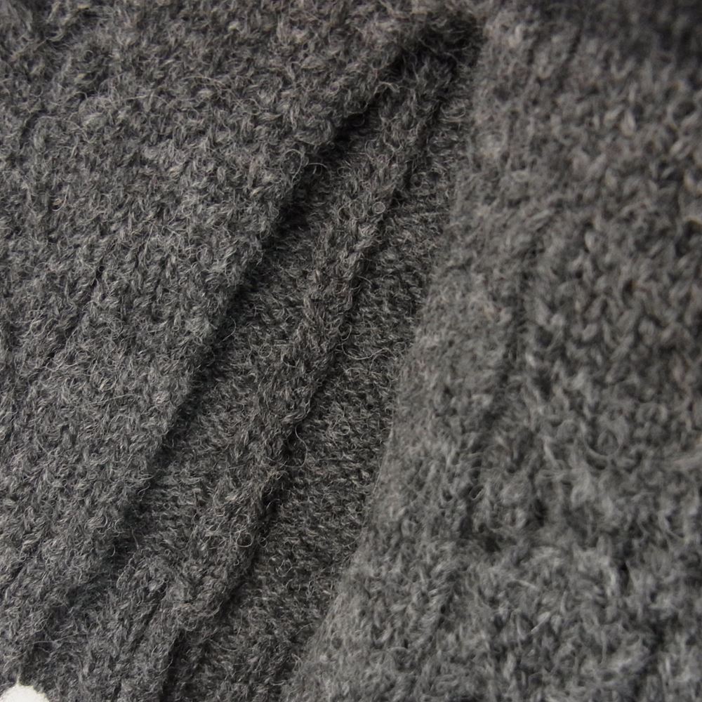 tao COMME des GARCONS タオ コムデギャルソン TJ-N033 AD2022 ウール 透かし MIX ハイネック ニット ポンチョ グレー系 M【新古品】【未使用】【中古】