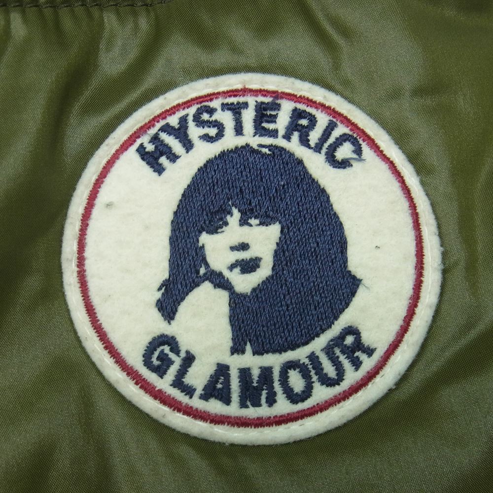 HYSTERIC GLAMOUR ヒステリックグラマー 2AB-6570 ワッペン付き プリマロフト 中綿 ジャケット グリーン系 FREE【中古】