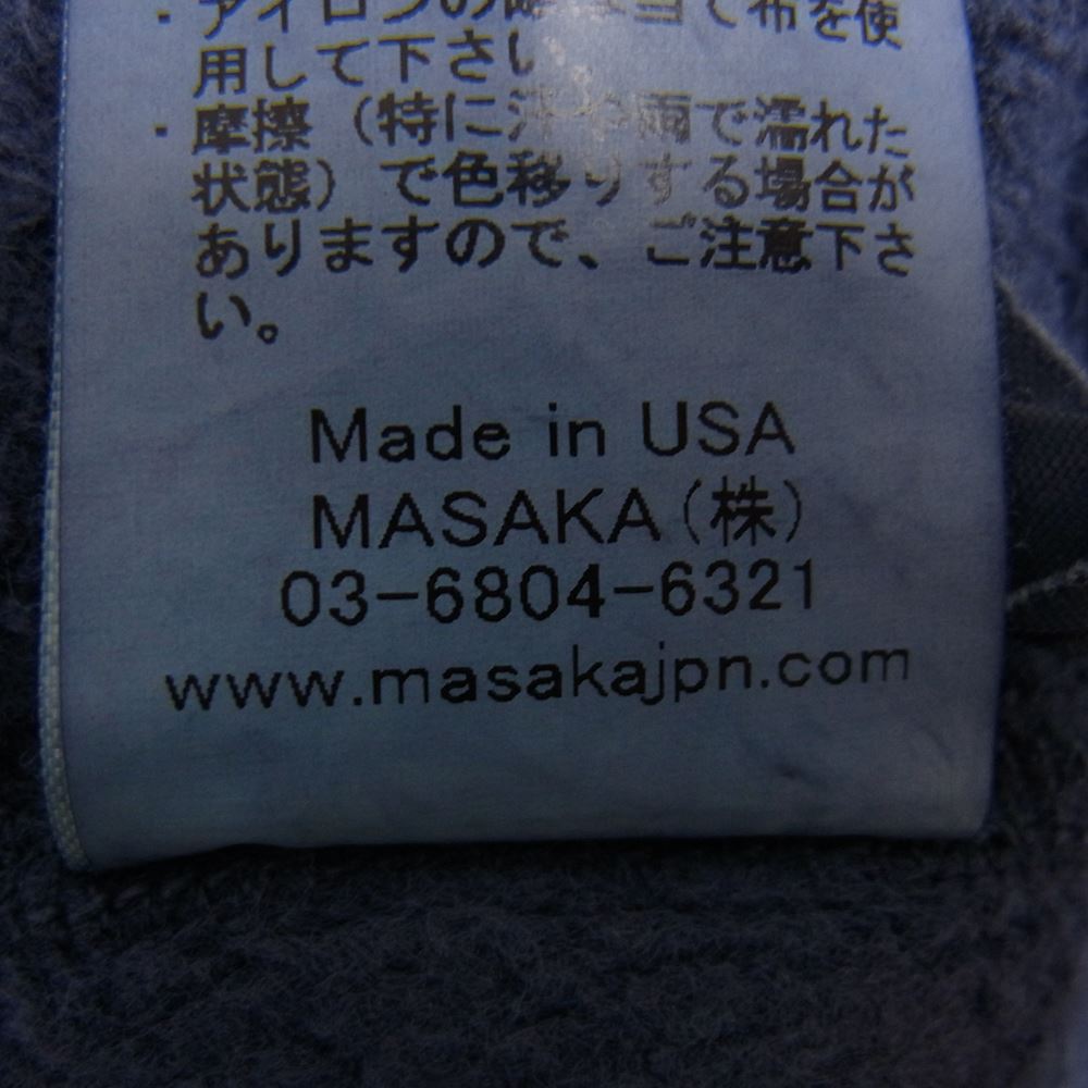 ミクスタ USA製 フロッキー プリント スウェット ネイビー系 パープル系 S【美品】【中古】