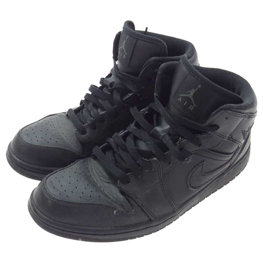 NIKE ナイキ 554724-010 AIR JORDAN 1 MID エア ジョーダン ミッド スニーカー ブラック系 27.5cm【中古】