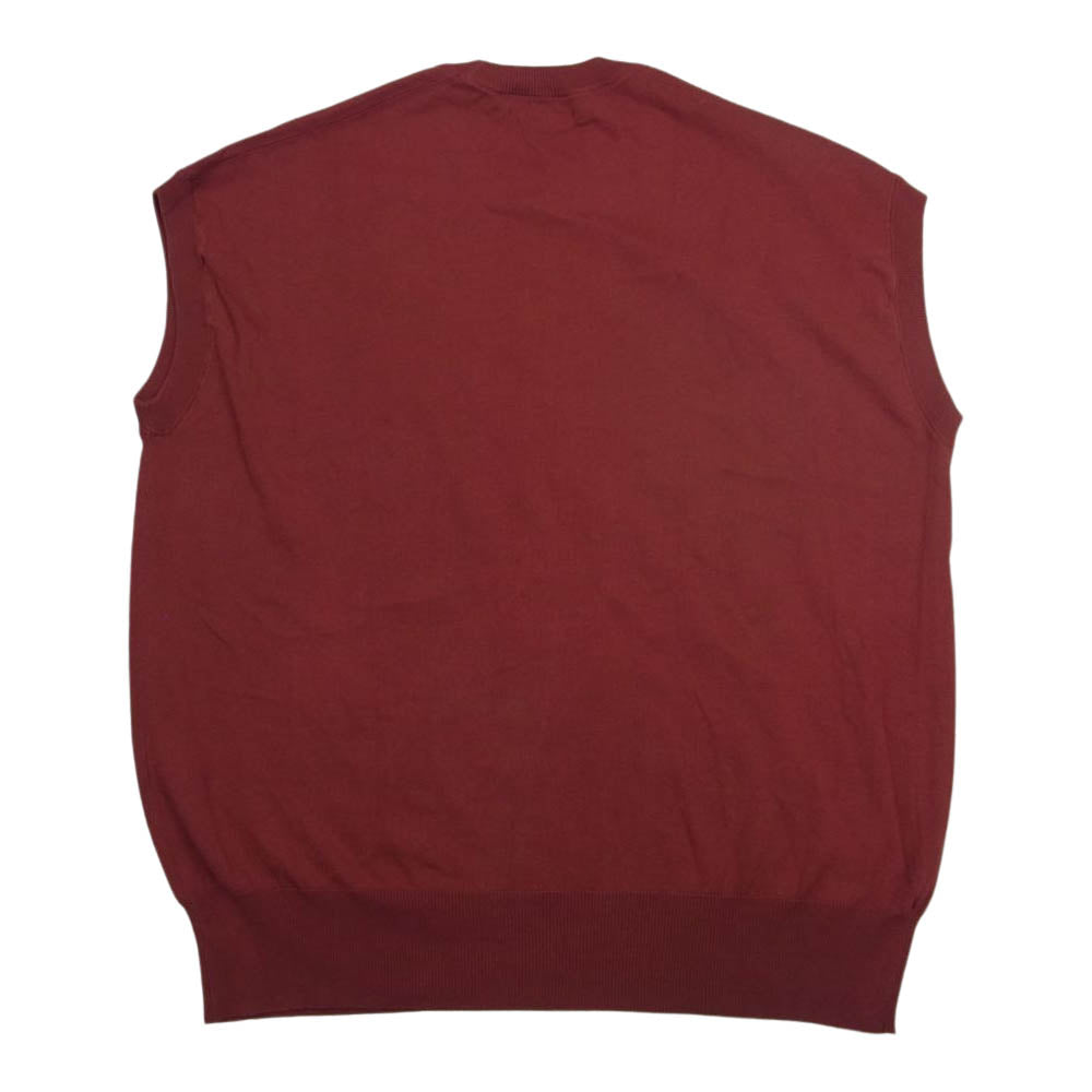 Drawer ドゥロワー 6518-105-0397 D SM CO16G テンジク NSL PO 16G ロゴ刺繍 コットン天竺 ノースリーブ ニット ブラウン系 1【中古】