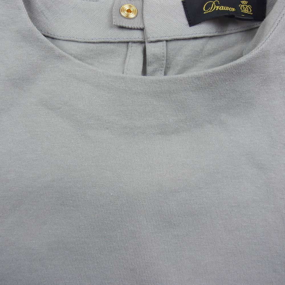 Drawer ドゥロワー 6517-206-0574 D MS1 CO FLR/SL CN PO 天竺コットン フレア スリーブ ドレープ プルオーバー グレー系 1【中古】