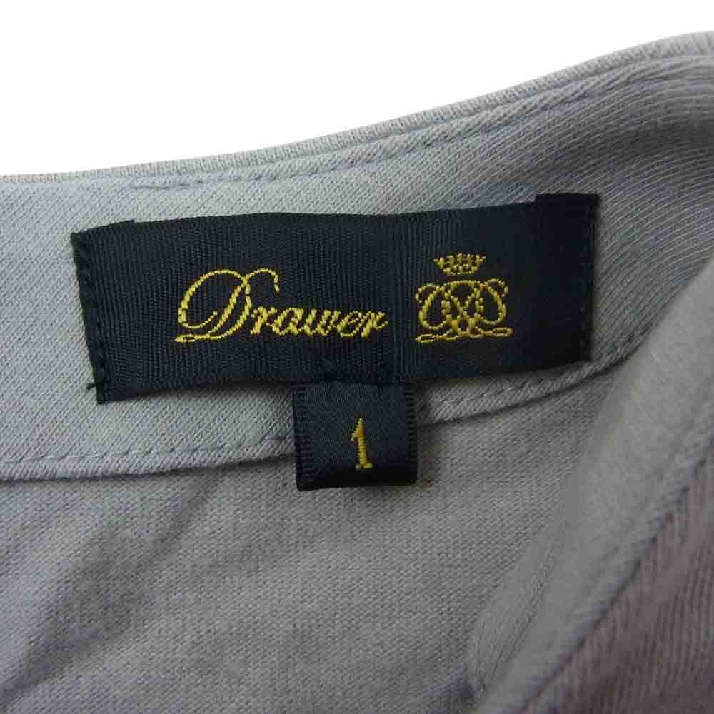 Drawer ドゥロワー 6517-206-0574 D MS1 CO FLR/SL CN PO 天竺コットン フレア スリーブ ドレープ プルオーバー グレー系 1【中古】