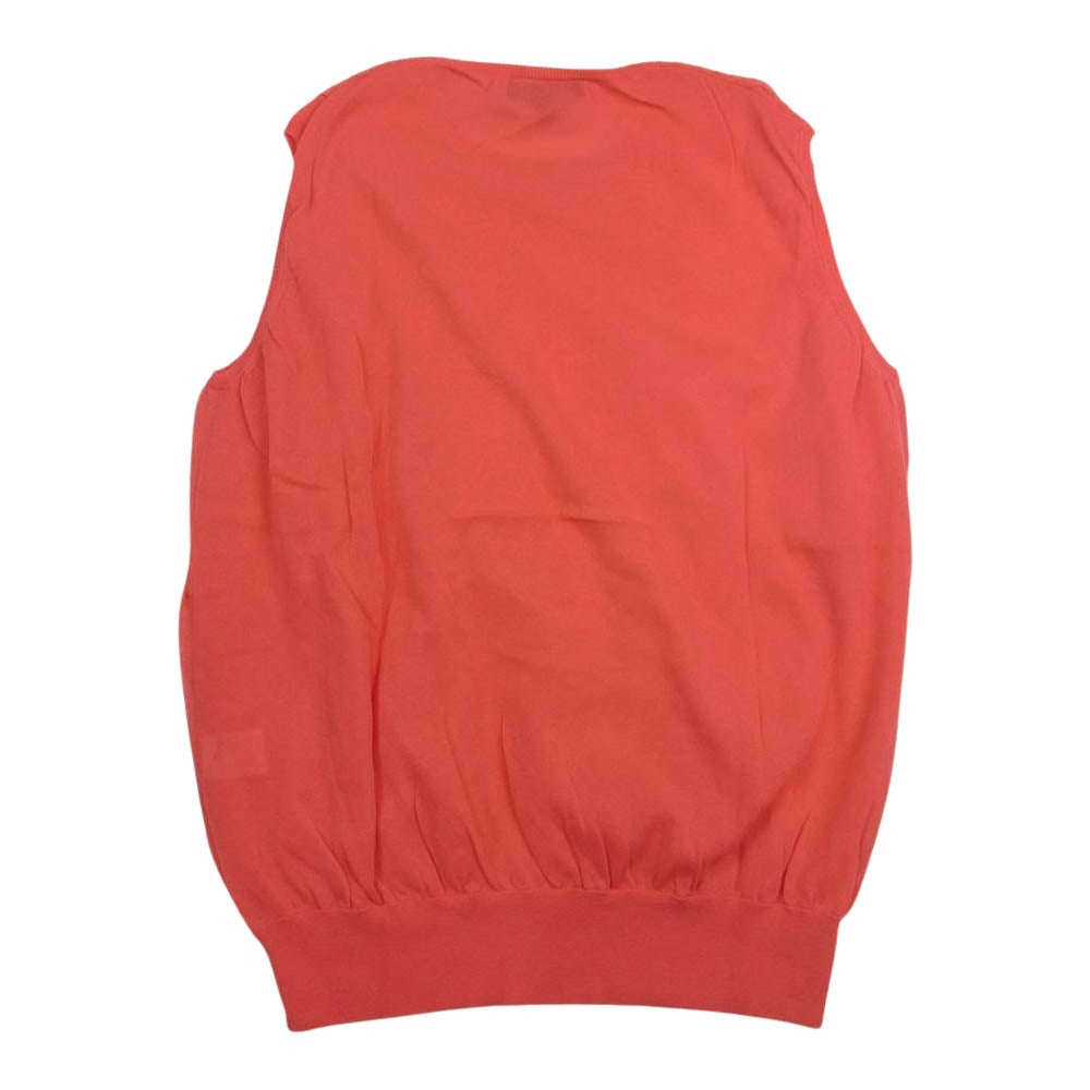 Drawer ドゥロワー 6518-106-0419 D SM CO/NY18G LAYER NSL 18G フロントギャザー ノースリーブ ニット ピンク系 1【中古】