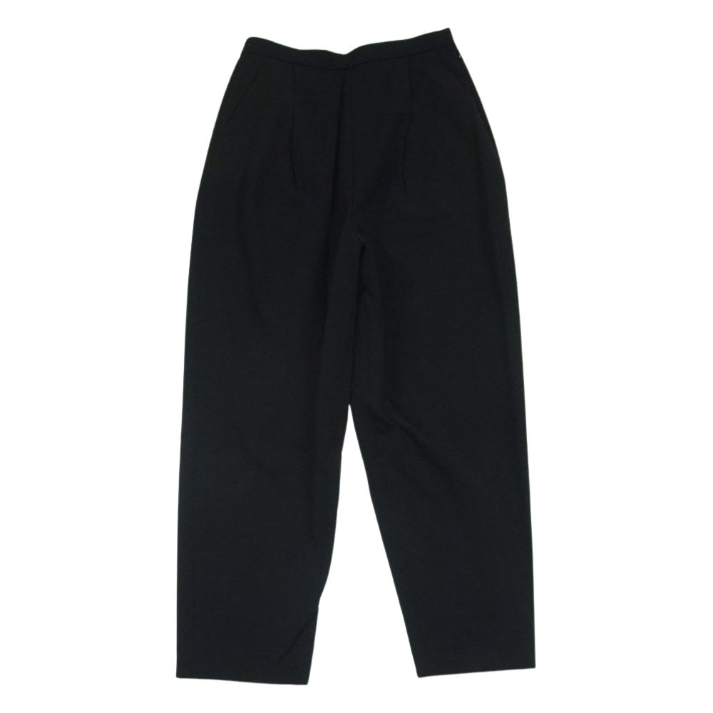 ENFOLD エンフォルド 300CA231-0100 タック テーパード スラックス パンツ 日本製 ブラック系 38【中古】