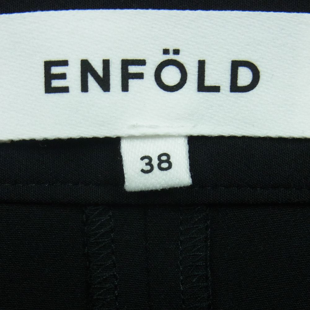 ENFOLD エンフォルド 300CA231-0100 タック テーパード スラックス パンツ 日本製 ブラック系 38【中古】