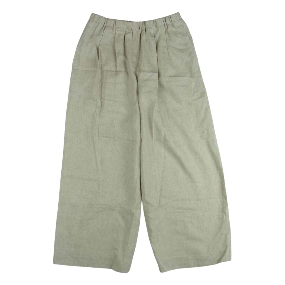 ENFOLD エンフォルド 300CS631-1830 リネンライク ワイド パンツ 日本製 ベージュ系 38【中古】