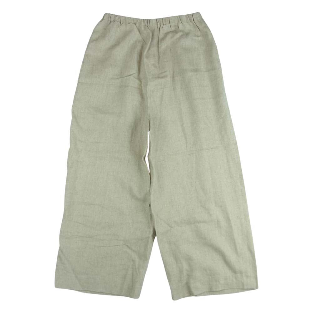 ENFOLD エンフォルド 300CS631-1830 リネンライク ワイド パンツ 日本製 ベージュ系 38【中古】