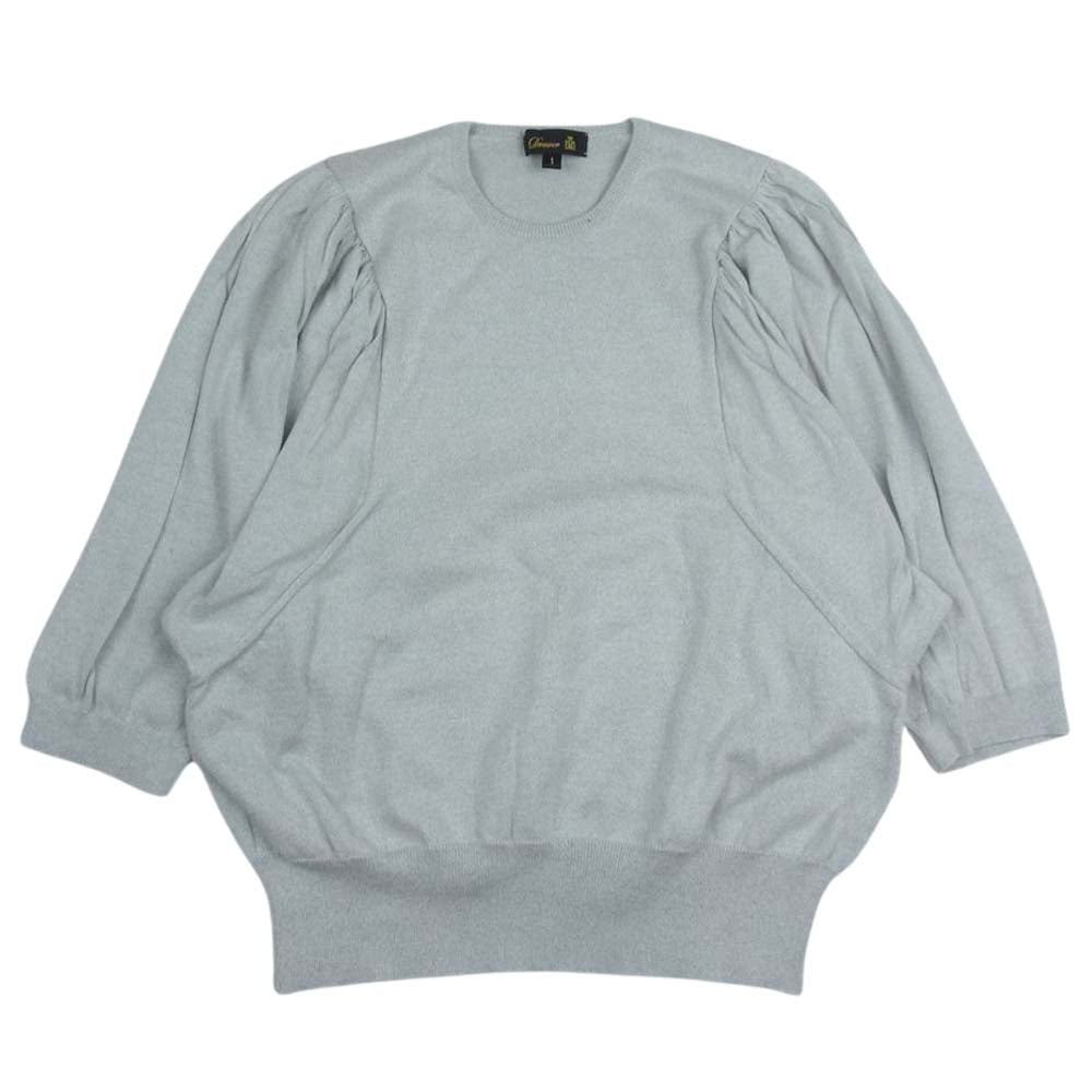 Drawer ドゥロワー 21SS 6518-199-0410 D SM CO/NY GTHSLV CN PO ラメ ギャザースリーブ プルオーバー ニット シルバー系 1【中古】