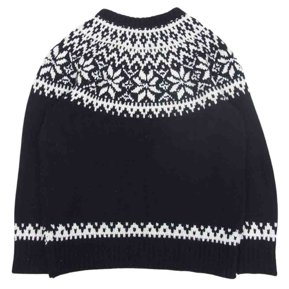 Drawer ドゥロワー 6513-199-0819 D FA2 WO/CA FAIRISLE PO ウール カシミヤ ノルディック ニット ブラック系【中古】