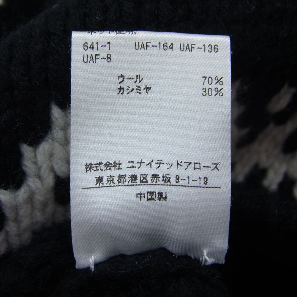 Drawer ドゥロワー 6513-199-0819 D FA2 WO/CA FAIRISLE PO ウール カシミヤ ノルディック ニット ブラック系【中古】