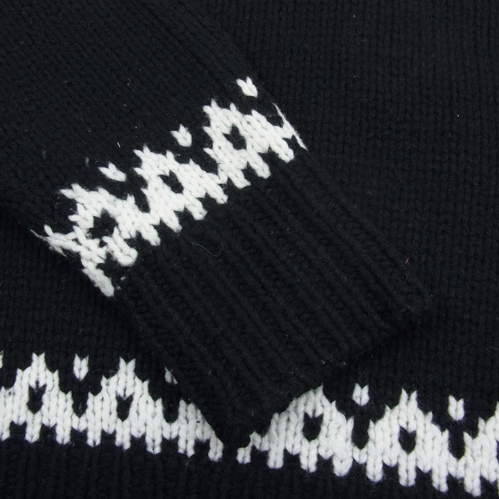 Drawer ドゥロワー 6513-199-0819 D FA2 WO/CA FAIRISLE PO ウール カシミヤ ノルディック ニット ブラック系【中古】