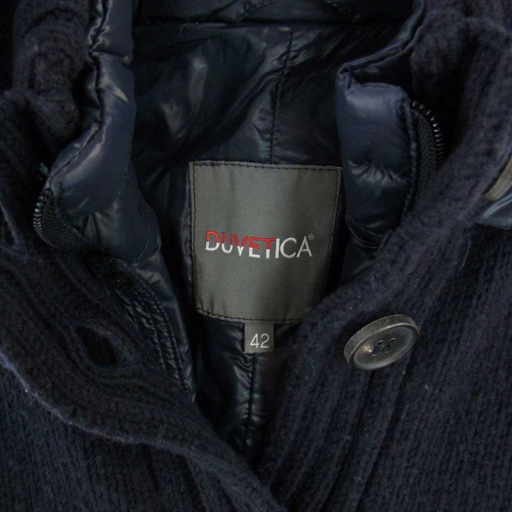 DUVETICA デュベティカ 国内正規品 ニット ダウン コート ダークネイビー系 42【中古】