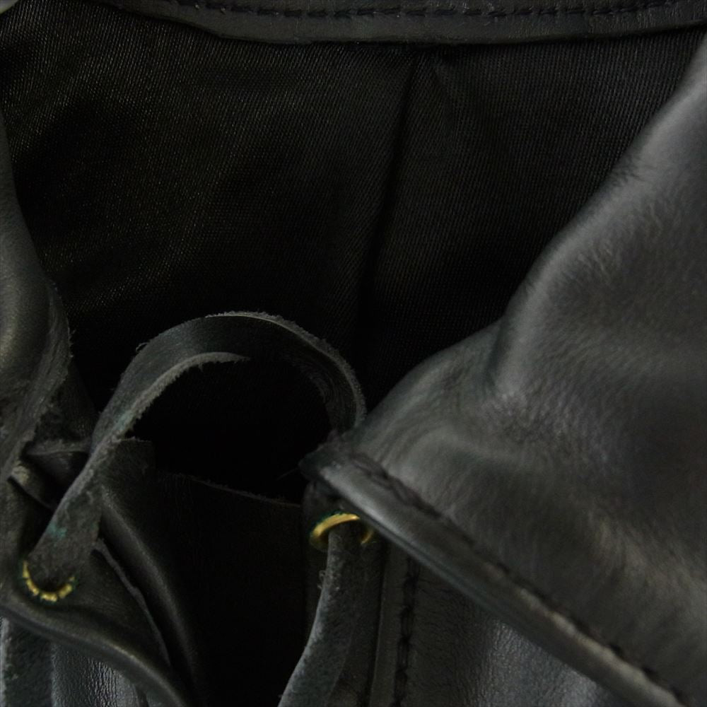 LANGLITZ LEATHERS ラングリッツレザーズ Timberline ティンバーライン ハーフレース プルオーバ― レザー ジャケット ブラック系 43【中古】