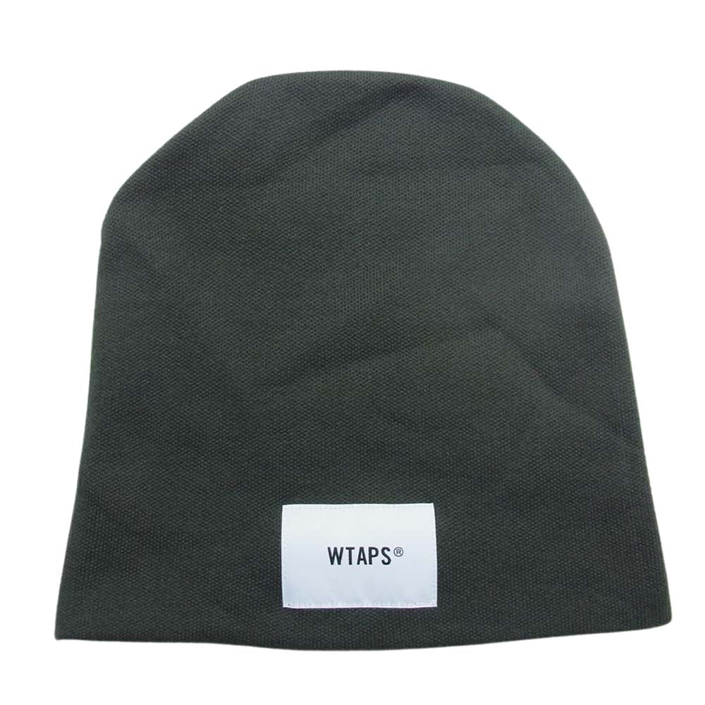 WTAPS ダブルタップス 22AW 222MADT-HT05 BEANIE 05 ロゴ タグ ビーニー ニット帽 カーキ系【新古品】【未使用】【中古】