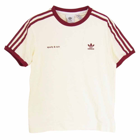 adidas アディダス × Sporty＆Rich カットソー TEE 半袖シャツ  オフホワイト系 M【中古】