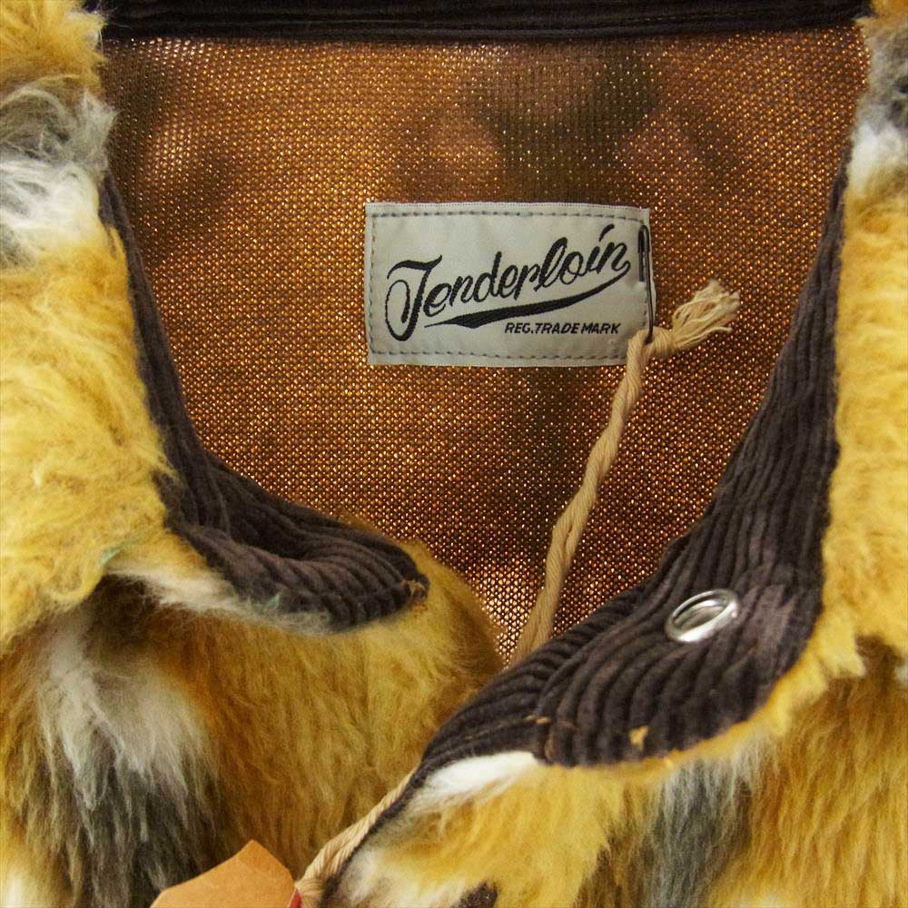 TENDERLOIN テンダーロイン ANIMAL CPO FOX アニマル フェイクファー シャツ ジャケット ブラウン系 S【美品】【中古】