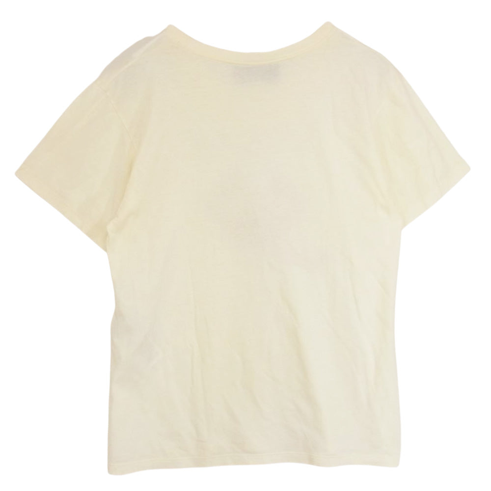 GUCCI グッチ 19SS 493117 XJAN8 【クリーニング済】リップ プリント 赤い唇 半袖 Tシャツ TEE オフホワイト系 XS【中古】