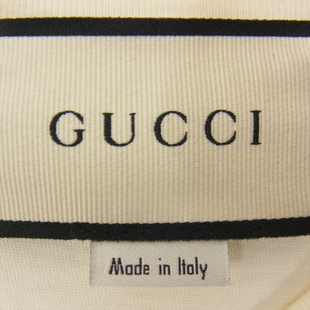 GUCCI グッチ 19SS 493117 XJAN8 【クリーニング済】リップ プリント 赤い唇 半袖 Tシャツ TEE オフホワイト系 XS【中古】