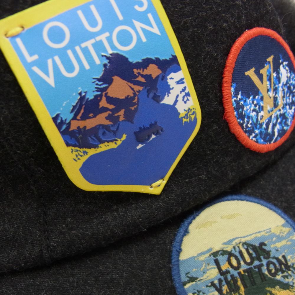 LOUIS VUITTON ルイ・ヴィトン M71199 【クリーニング済】 ファー アルプス ウール カシミヤ フライト キャップ トラッパー キャップ グレー系 60cm【美品】【中古】