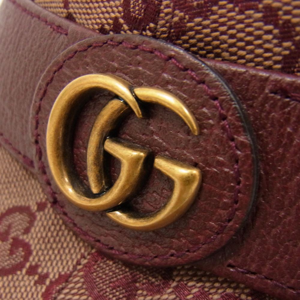 GUCCI グッチ 【クリーニング済】GG キャンバス バケット ハット エンジ系【中古】