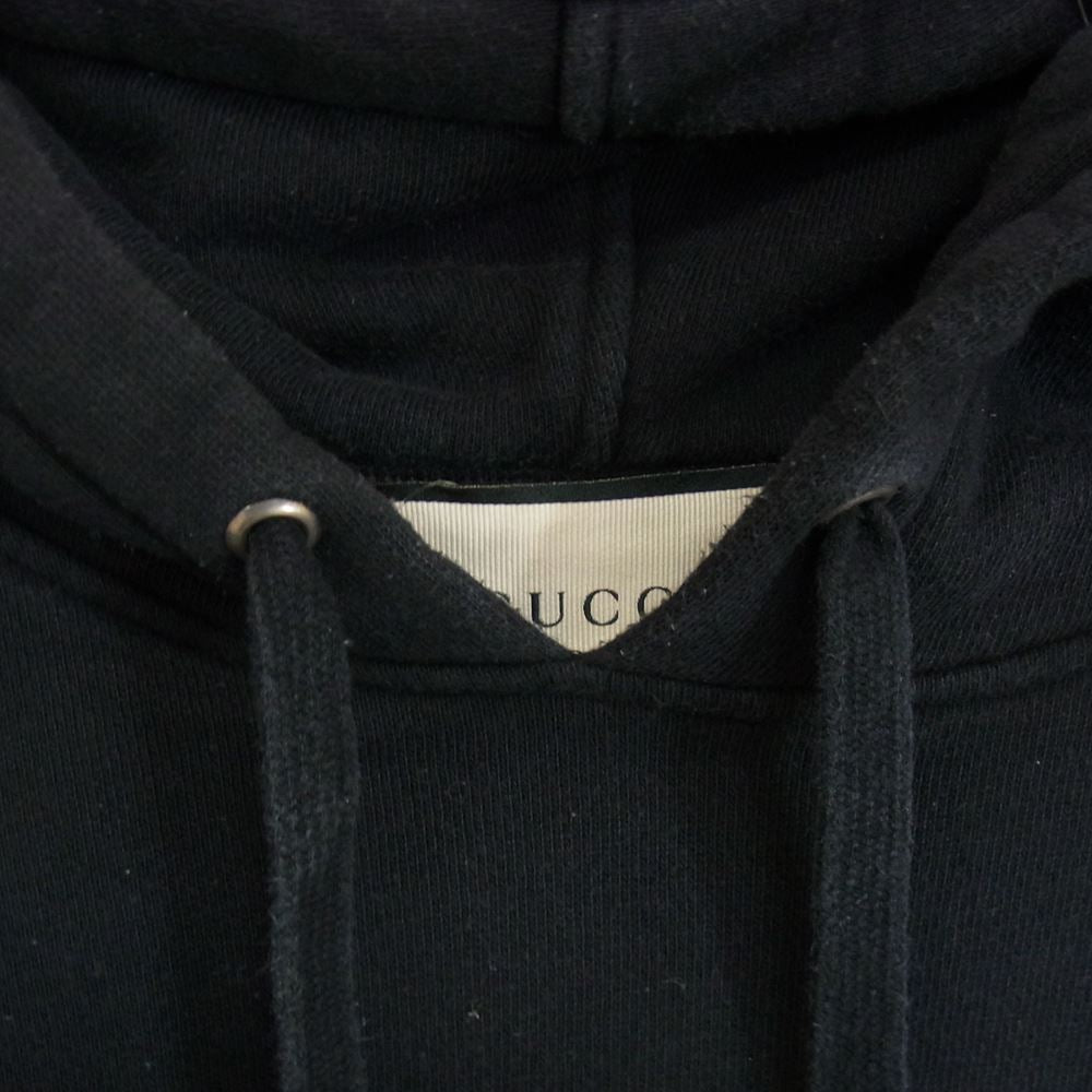 GUCCI グッチ 475374 XJAPA レインボー ロゴ スウェット パーカー フーディー  ブラック系 XS【中古】