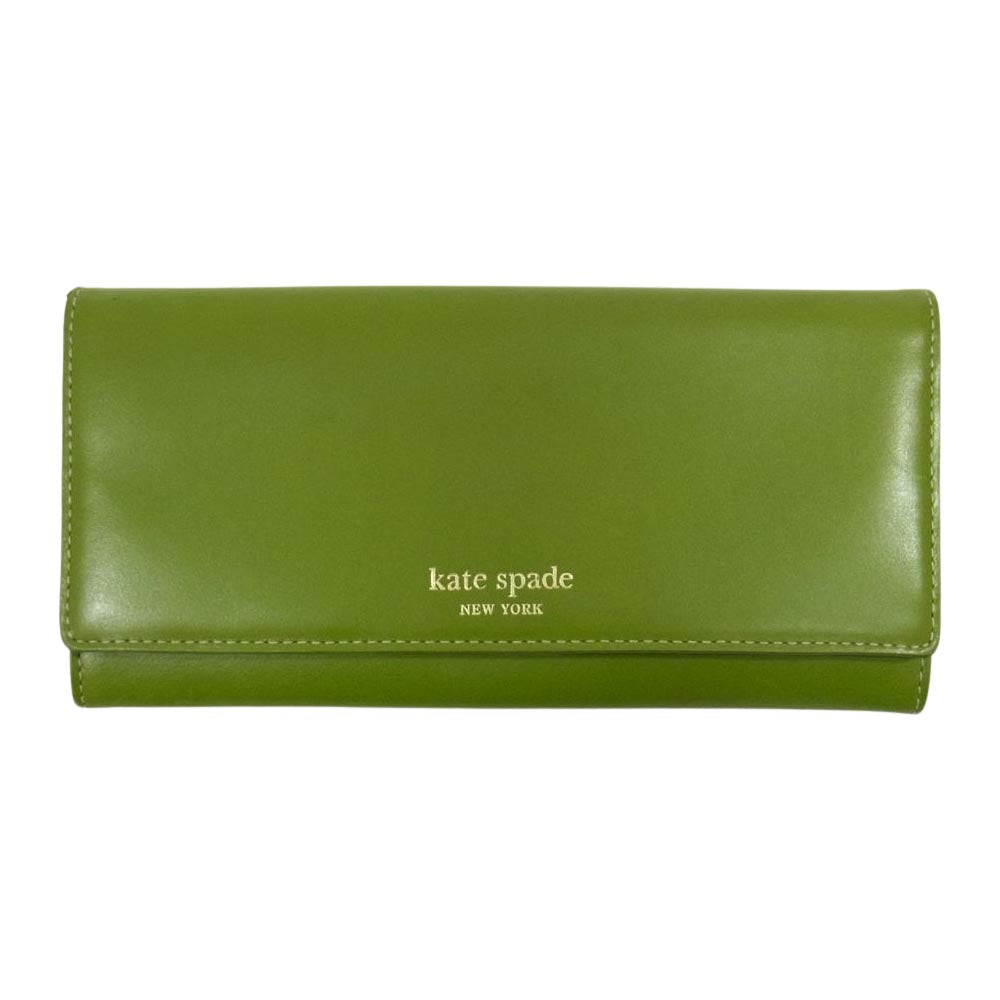 Kate Spade ケイトスペード PWRU0070 304 長財布 グリーン系【中古】