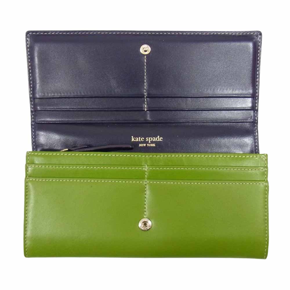Kate Spade ケイトスペード PWRU0070 304 長財布 グリーン系【中古】