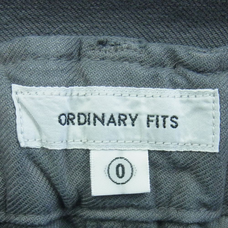 Ordinary fits オーディナリーフィッツ OMR-P001 ウエストゴム ベイカー パンツ グレー系 blue gray【新古品】【未使用】【中古】