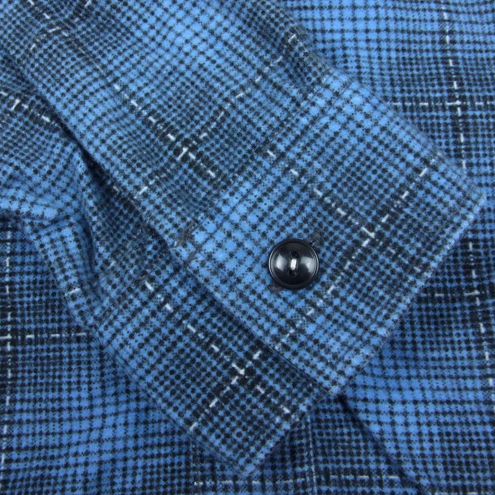 THE FLAT HEAD ザフラットヘッド チャック柄 長袖 ネル シャツ ブルー系 38【中古】