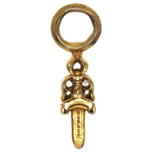 CHROME HEARTS クロムハーツ（原本有） 22K STACK DAGGER ダガー スタック チャーム ペンダント ゴールド系【中古】