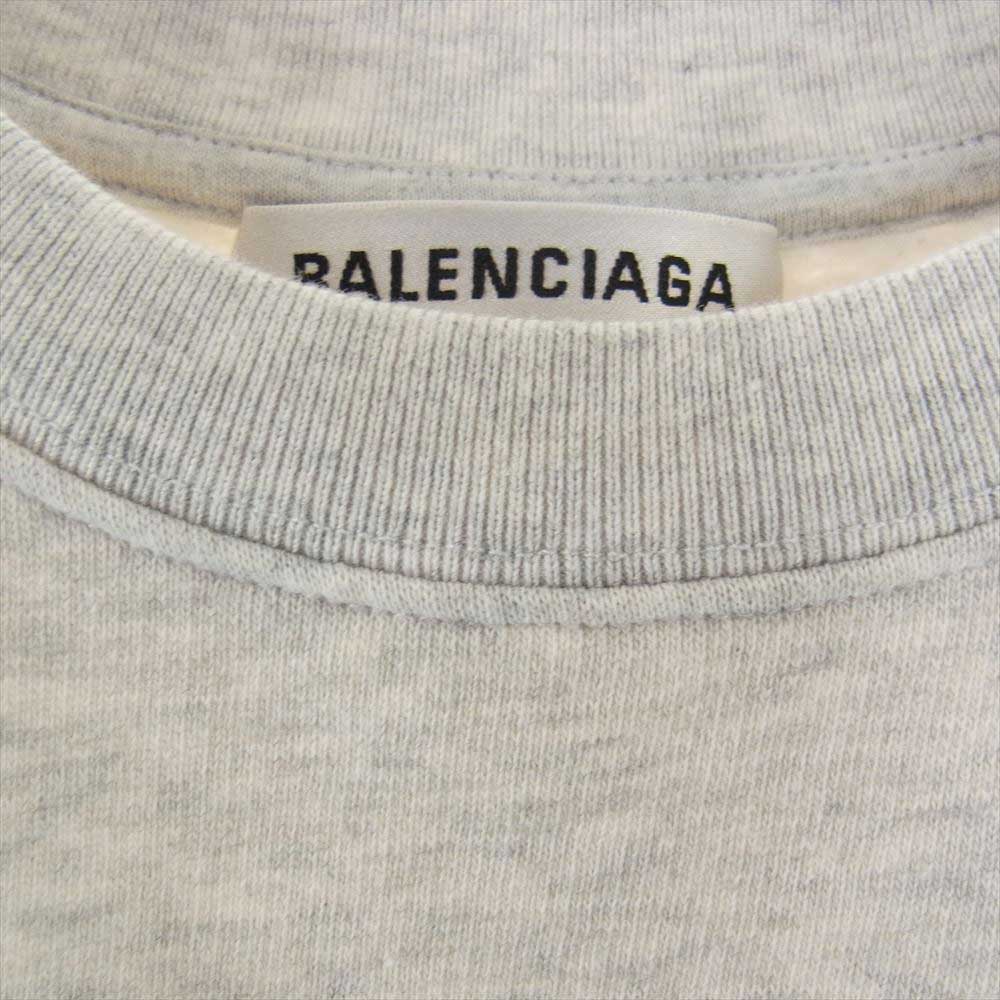 BALENCIAGA バレンシアガ 518249 TAV50 PATCHED SWEATSHIRT バック パッチロゴ スウェット トレーナー オフホワイト系 グレー系 M【中古】