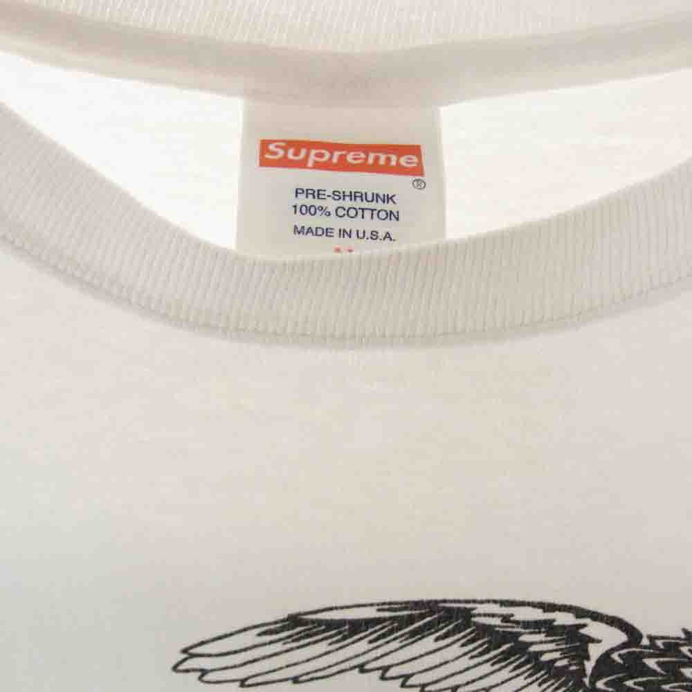 Supreme シュプリーム x ANTIHERO アンタイヒーロー 14SS Long Sleeve Logo Tee 長袖Tシャツ ホワイト系 M【中古】