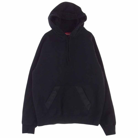 Supreme シュプリーム 20SS Tonal Webbing Hooded Sweatshirt トーナル ウェビング ロゴテープ フーデッド スウェットシャツ パーカー ブラック系 L【中古】