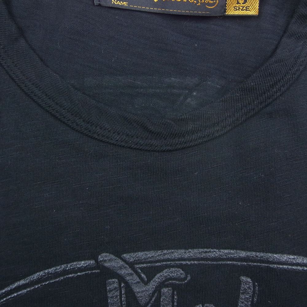 ジョンソンモータース 1938 ロゴ 半袖 プリント Tシャツ ブラック  ブラック系 S【中古】