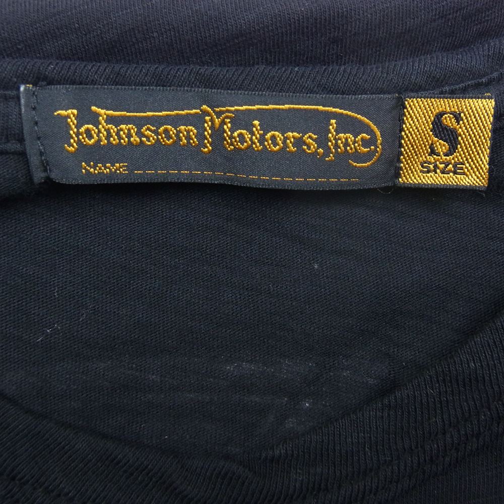ジョンソンモータース 1938 ロゴ 半袖 プリント Tシャツ ブラック  ブラック系 S【中古】