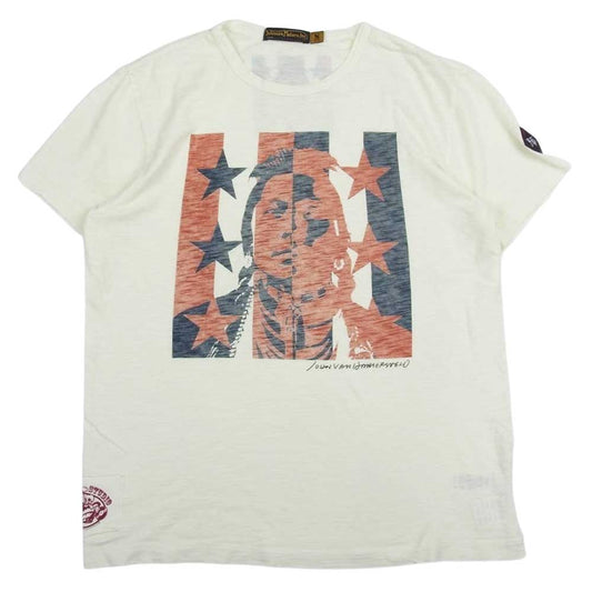 ジョンソンモータース 半袖 プリント Tシャツ  イエロー系 S【美品】【中古】