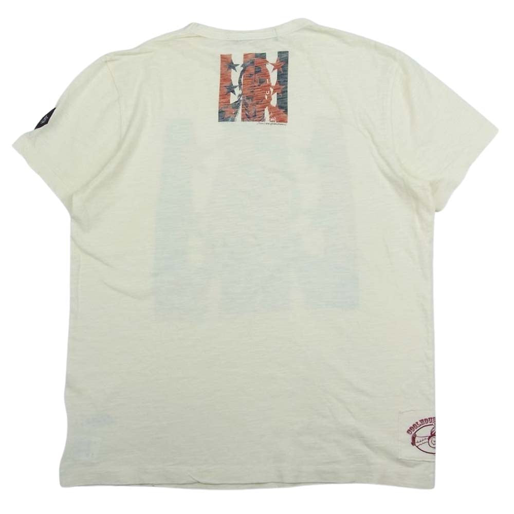 ジョンソンモータース 半袖 プリント Tシャツ  イエロー系 S【美品】【中古】