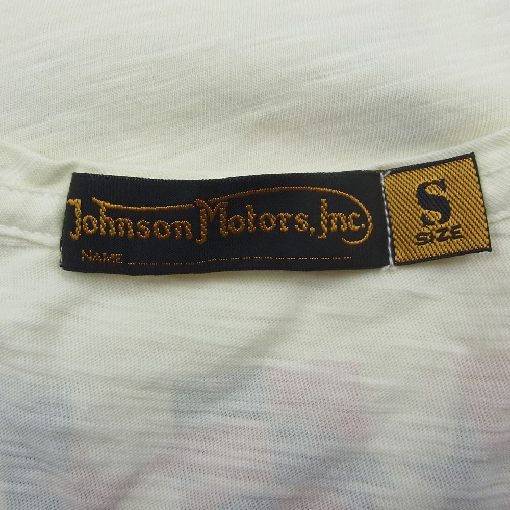ジョンソンモータース 半袖 プリント Tシャツ  イエロー系 S【美品】【中古】