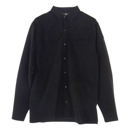 　タクティカル　 刺繍 ミリタリー 長袖 シャツ ブラック系 M【中古】