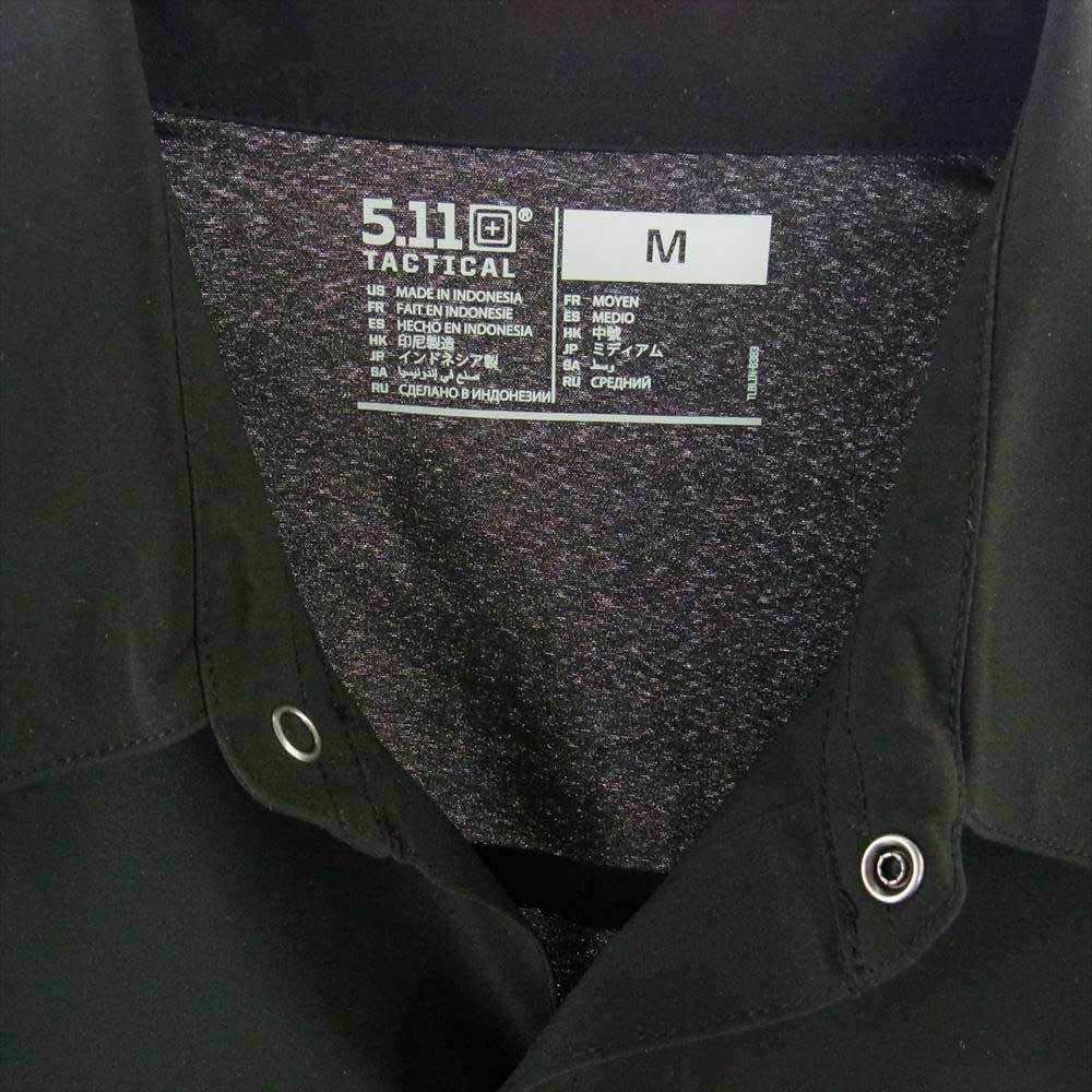 　タクティカル　 刺繍 ミリタリー 長袖 シャツ ブラック系 M【中古】