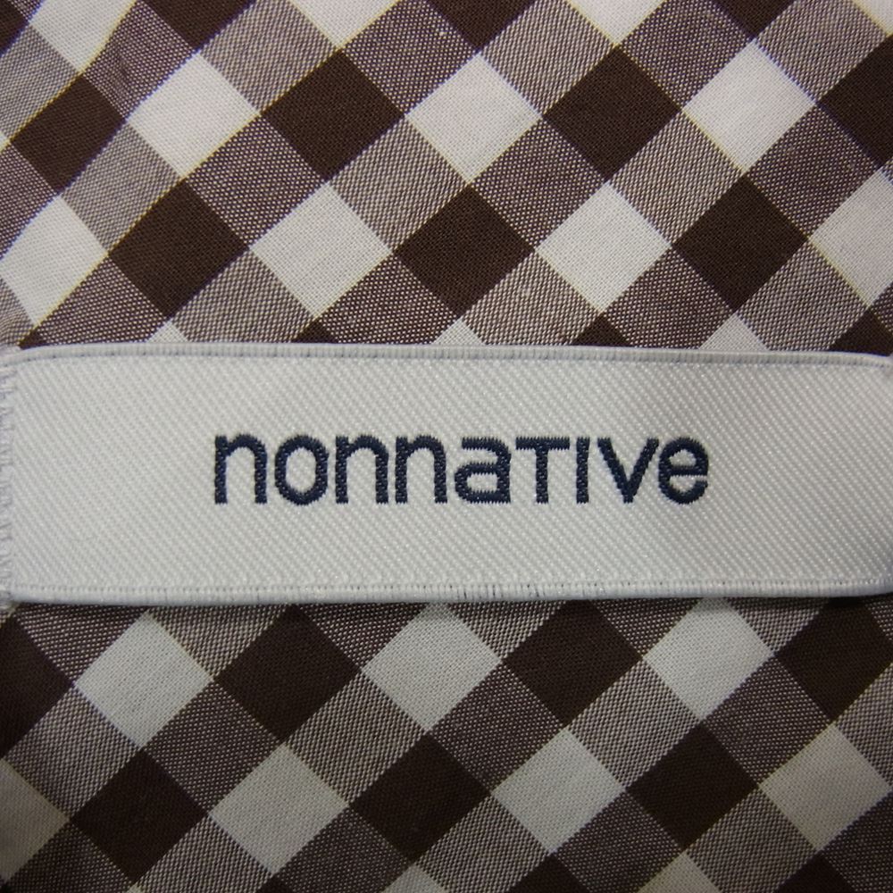 nonnative ノンネイティブ NN-S4109 RANCHER FULL ZIP L/S SHIRT COTTON BROAD GINGHAM CHECK ブラウン系 2【中古】